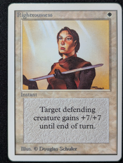 Righteousness - Unlimited - NM - MTG - Magic the Gathering - White - Instant - Image 1