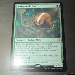 Magic: The Gathering Badgermole Cub Avatar: The Last Airbender Green Creature 2… - Image 1
