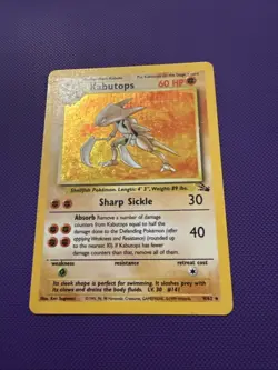 Kabutops Fossil 9/62 Rare Pokemon Card Holo 1999 - Image 3