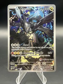 N's Zekrom 31 Promo Ascended Hero's Pokemon Center Stamp Full Art Black Star - Image 1