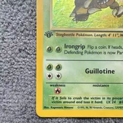 Pokemon Jungle Pinsir 1st Edition Holo Rare 9/64 1999 Pokemon - Image 3