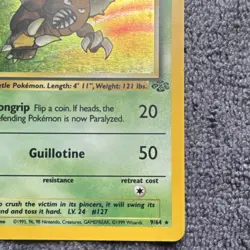 Pokemon Jungle Pinsir 1st Edition Holo Rare 9/64 1999 Pokemon - Image 4