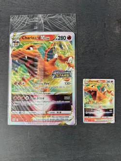 Pokemon Brilliant Stars Charizard VSTAR 018/172 Regular + Jumbo SEALED !🔥 - Image 1