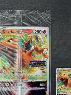 Pokemon Brilliant Stars Charizard VSTAR 018/172 Regular + Jumbo SEALED !🔥 - Image 3