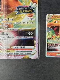 Pokemon Brilliant Stars Charizard VSTAR 018/172 Regular + Jumbo SEALED !🔥 - Image 4