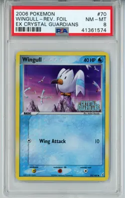 2006 POKEMON EX CRYSTAL GUARDIANS WINGULL #70 REVERSE PSA 8 NM-MINT #41361574 - Image 1
