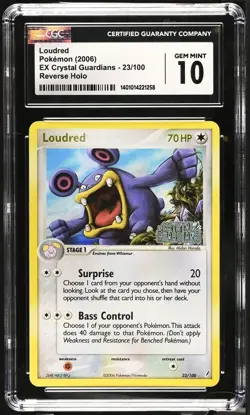 Pokemon TCG Loudred EX Crystal Guardians 23/100 Reverse Holo Rare / 2006 POP18 - Image 1