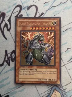 Yugioh! Super Conductor Tyranno SD09-EN001 1st Edition Ultra Rare Near Mint - Image 1