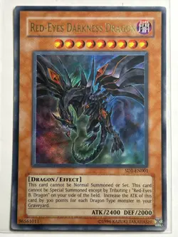 Red-Eyes Darkness Dragon Ultra Rare Structure Deck: Dragon's Roar SD1-EN001 LP - Image 1