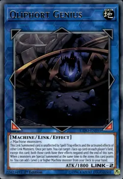 Qliphort Genius - Rare 1st Edition EXFO-EN095 - NM - YuGiOh - Image 1