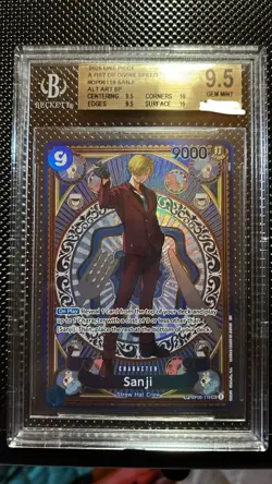 Sanji OP06-119 SP Alt Art OP11 A Fist of Divine Speed One Piece Bgs 9.5 - Image 1