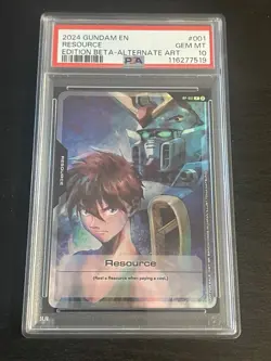 Resource PSA 10 Edition Beta Store Trial Event RP-001 Wing Gundam Card Game 2024 - Image 1