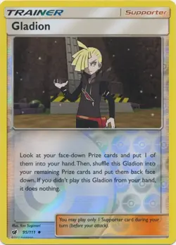 Gladion 95/111 Reverse Holo Crimson Invasion Pokemon Card NM - Image 1