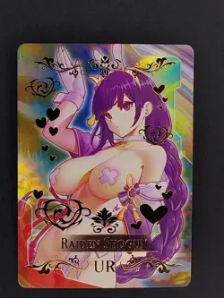 Raiden Shogun Goddess Story Doujin Waifu Trading Card UR Genshin Impact - Image 1