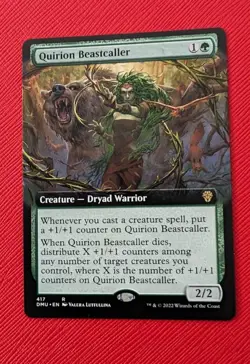 MTG *EXTENDED ART* Dominaria United Rare QUIRION BEASTCALLER NM - Image 1