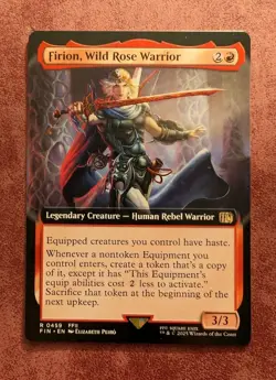 MTG Final Fantasy *EXTENDED ART* Rare FIRION WILD ROSE WARRIOR NM - Image 1