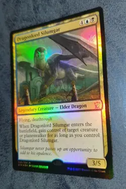 MTG *FOIL * Dragons of Tarkir Mythic Rare DRAGONLORD SILUMGAR NM - Image 1