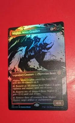 MTG *FOIL SHOWCASE * Phyrexia: One Rare MIGLOZ MAZE CRUSHER NM - Image 1