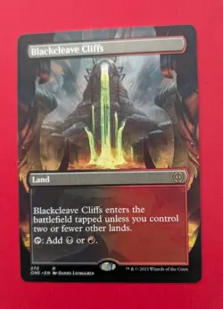 MTG * BORDERLESS *Phyrexia: All will be One Rare BLACKCLEAVE CLIFFS NM - Image 1