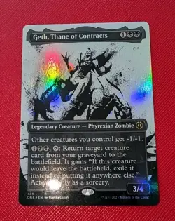 MTG *STEP & COMPLEAT FOIL *Phyrexia: One Rare GETH THANE OF CONTRACTS NM - Image 2
