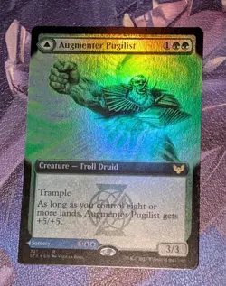 MTG *FOIL EXTENDED ART* Strixhaven Rare AUGMENTOR PUGILIST NM - Image 1