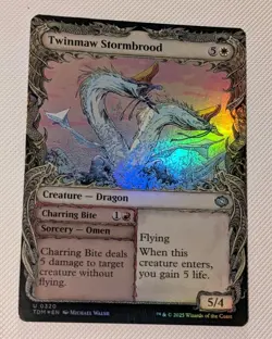 MTG *FOIL SHOWCASE * Tarkir : Dragonstorm Uncommon TWINMAW STORMBROOD NM - Image 1