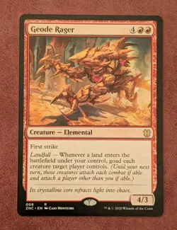 MTG Zendikar Rising Commander GEODE RAGER NM - Image 1