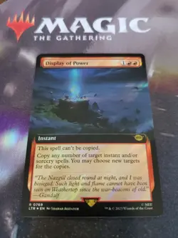 Mtg. Display of Power. Surge Foil Borderless. Lord of The Rings. Nm - Image 1