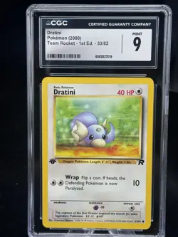 Dratini #53 1st Edition Team Rocket 2000 Pokemon CGC 9 🐉 - Image 1