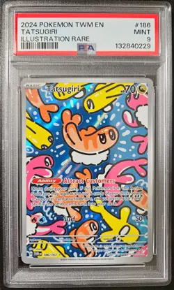 ⭐ PSA 9 Tatsugiri 186/167 ⭐ Twilight Masquerade Pokemon - Image 1