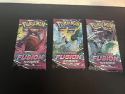 Pokemon TCG Fusion Strike Booster 3 Pack Lot 820650809163 - Image 1