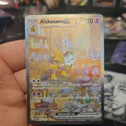 2023 Pokemon Alakazam ex 201/165 Mew-EN 151 Special Illustration Rare NEAR MINT - Image 1