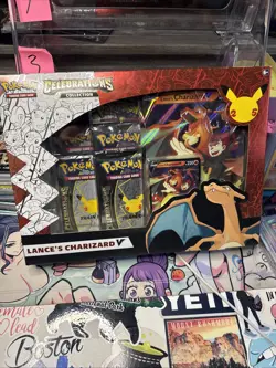 Pokemon TCG Celebrations Collection Lance's Charizard V Box 820650101625 - Image 1
