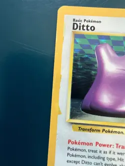 Pokemon TCG Ditto Fossil Holo Unlimited Rare Card 3/62 MISPRINT ERROR - Image 2