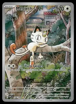 Pokemon Cards Meowth 106/094 Phantasmal Flames Illustration Rare NM *1 - Image 1