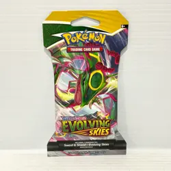 1x Evolving Skies - Rayquaza Sealed Pokemon Card Sleeved Booster Pack - Image 1
