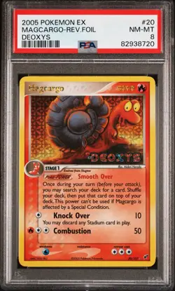 Magcargo 020 Deoxys Reverse Holo PSA 8 NM-MT Pokemon Card TCG - Image 1