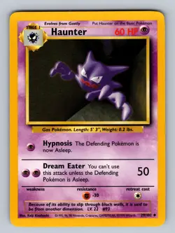 Haunter 029/102 Uncommon Base Set NM - LP Pokemon TCG - Image 1