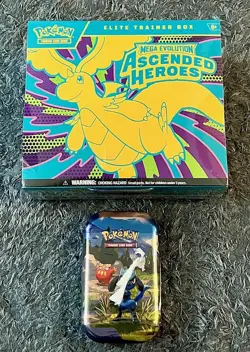 Pokemon TCG Ascended Heroes ETB (damaged) + Mini Tin - Brand New ✅ - Fast Ship ✅ - Image 1