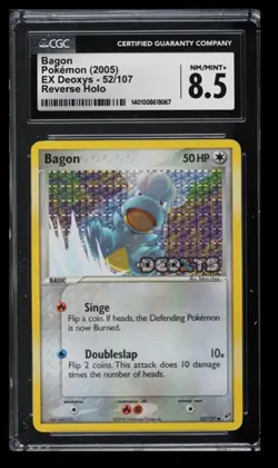 2005 Pokemon EX Deoxys Bagon CGC 8.5 English #52/107 Reverse Holo - Image 1