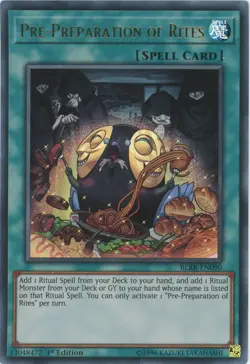 Yugioh Pre-Preparation Of Rites BLRR-EN090 Ultra Rare 1st Edition LP - Image 1