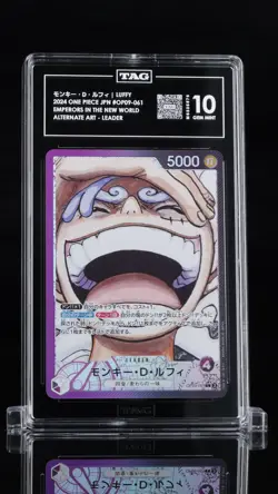 TAG 10 GEM MINT JAPANESE ONE PIECE 2024 Monkey D. Luffy OP09-061 EMPEROR NR4 - Image 1