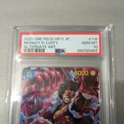 One Piece Monkey D. Luffy OP11-118 Alt Art Parallel Japanese psa 10 gem mint - Image 3