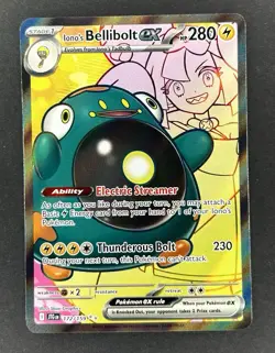 Pokemon Card Iono’s Ionos Bellibolt ex 172/159 Journey Together Full Art Holo - Image 1