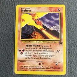 Moltres 21 Black Star Promo Pokemon Card LP - Image 1