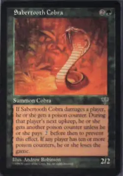 Sabertooth Cobra - Mirage: #238, Magic: The Gathering Nm R77 - Image 1