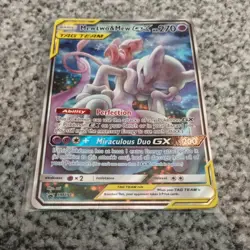 Pokemon TCG Mewtwo and Mew GX SM191 Black Star Promo, Full Art Card - Image 2
