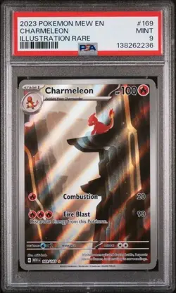 PSA 9 CHARMELEON 169 ILLUSTRATION RARE 151 SCARLET & VIOLET POKEMON MINT BM - Image 1