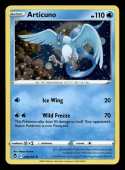 Articuno 036/195 Rare Silver Tempest Cosmos Holo Promo Pokemon NM - Image 1