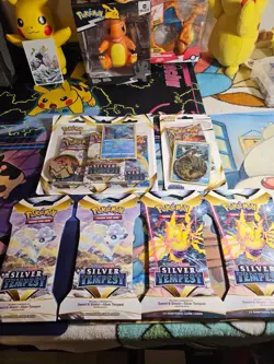 Pokemon TCG Booster Packs English Sword & Shield Silver Tempest lot - Image 1